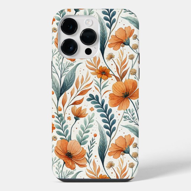 Funda Para iPhone Wildflower Botanical Boho Floral Watercolor (Reverso )