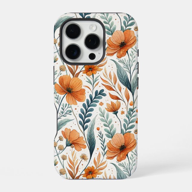 Funda Para iPhone Wildflower Botanical Boho Floral Watercolor (Reverso )