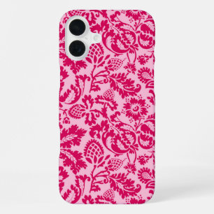 Funda Para iPhone 16 Plus William Morris Floral Damask, Fuchsia y Rosa