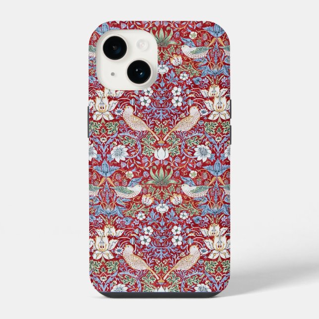 Funda Para iPhone William Morris Textile Strawberry Thief (Reverso )