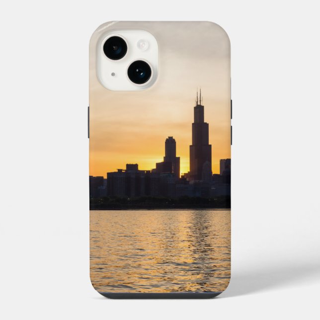 Funda Para iPhone Willis Tower Sunset Silhouette (Reverso )