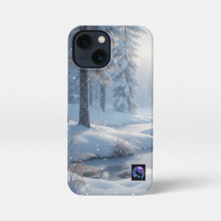 Funda Para iPhone 13 Mini Winter Wonderland Lake