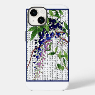 Funda Para iPhone 14 Wisteria asiática sobre antecedentes kanji