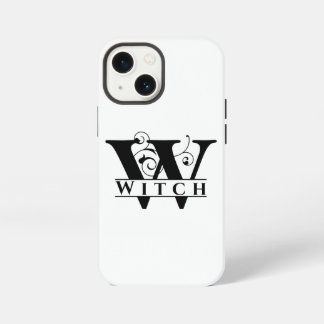 Funda Para iPhone 13 Mini Witchy Witch Monograma Nombre Diseño Funda-Mate iP
