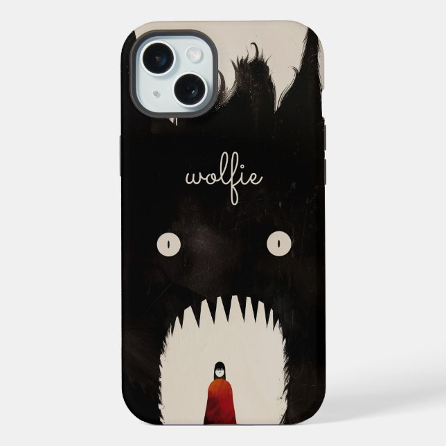 Funda Para iPhone Wolf y el pequeño capullo rojo (Reverso )