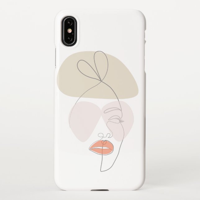 Funda Para iPhone Woman Line Art (Reverso)