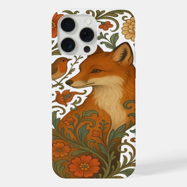 Funda Para iPhone Woodland Grace Fox Motif in Bloom (Reverso )