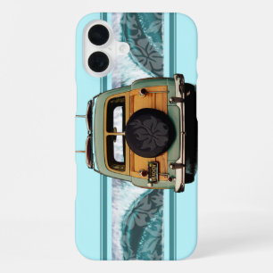 Funda Para iPhone 16 Plus Woody Wave Hawaiian Surf Ilustracion Funda-Mate iP