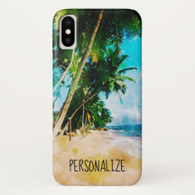 Funda para iPhone X Beach Palm Trees
