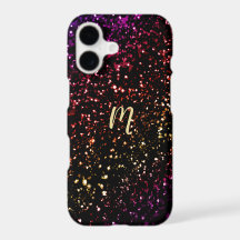 Funda para iPhone X con Monograma de Brillo de Arc