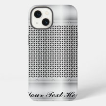Funda para iPhone X con patrón de metal plateado f