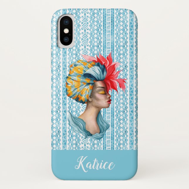 Funda para iPhone X de African Woman (Reverso)