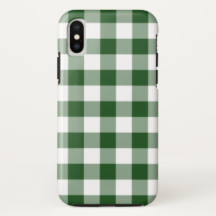 Funda para iPhone X de color verde y blanco de búf
