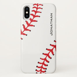 Funda para iPhone X de diseño de ajuste de béisbol