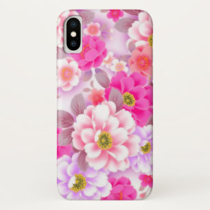 Funda para iPhone X de Flores Rosadas