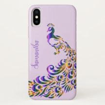 Funda para iPhone X de Peacock exótico