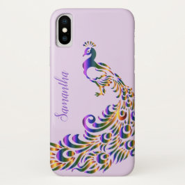 Funda para iPhone X de Peacock exótico