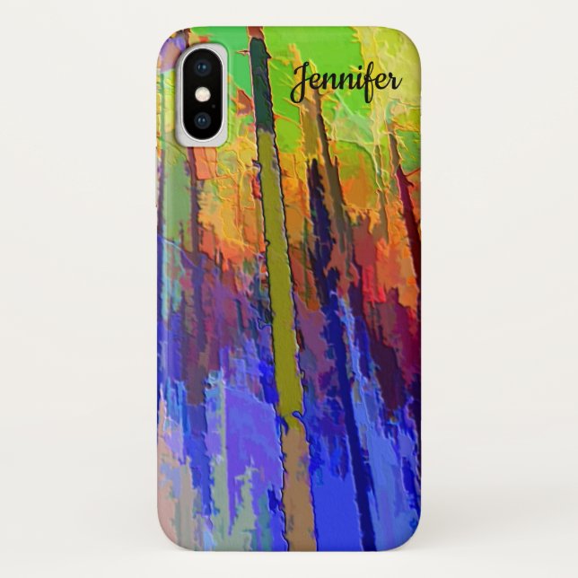 funda para iPhone X en un diseño de árbol abstract (Reverso)