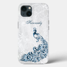 Funda para iPhone X personalizado Blue Peacock
