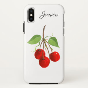Funda para iPhone X Red Cherry Bunch