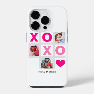 Funda Para iPhone 14 Pro XOXO Feliz Día de San Valentín Corazón Rosa Foto P