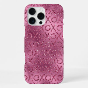 Funda Para iPhone 16 Pro Max XOXO Purpurina Rosa
