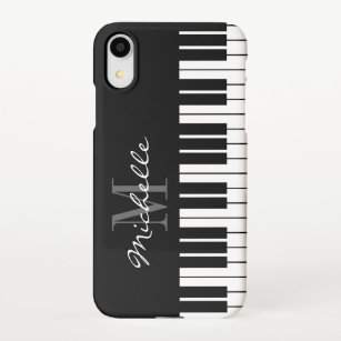 Funda Para iPhone XR Teclas de piano blanco y negro monograma iPhone 15