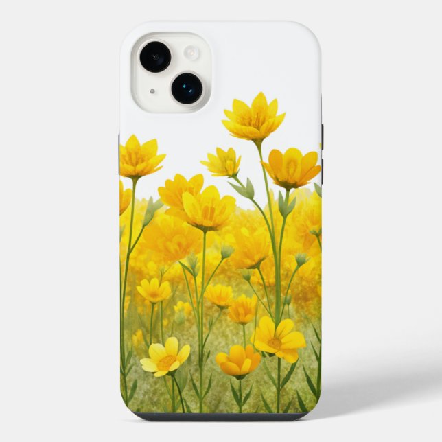 Funda Para iPhone Yellow Flowers (Reverso)