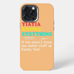 Funda Para iPhone 13 Pro Max Yiayia Sabe Todo Mejor Día de la Madre Yiayia