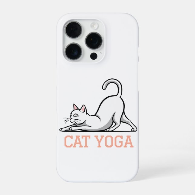 Funda Para iPhone yoga de gato (Reverso)