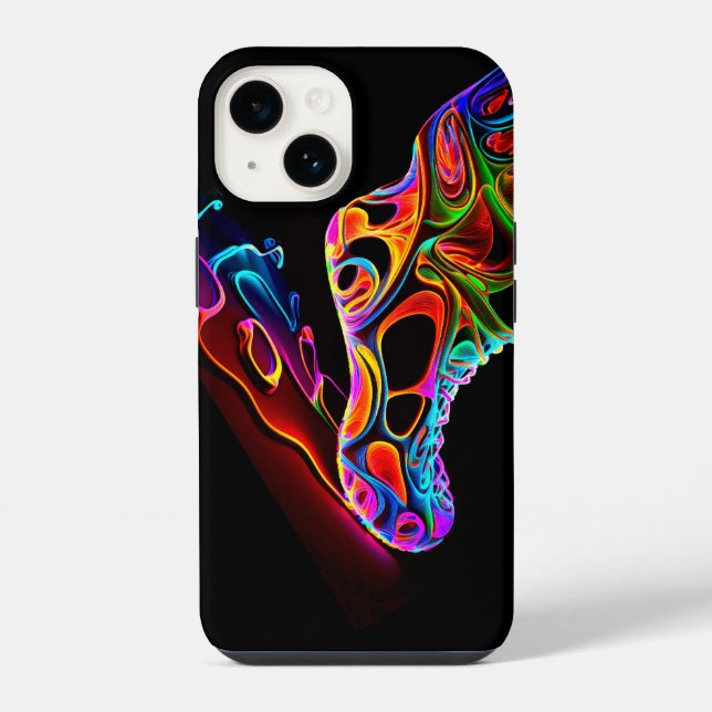 Funda Para iPhone Zapatilla de neón (Reverso )