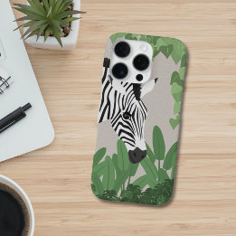 Funda Para iPhone 13 Pro Zebra amongst Leaves Phone Case