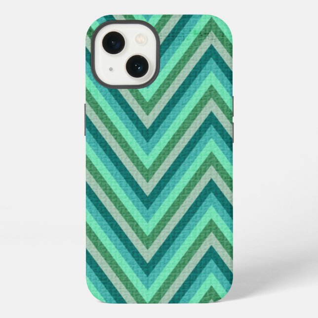 Funda Para iPhone Zig Zag Striped Background (Reverso )
