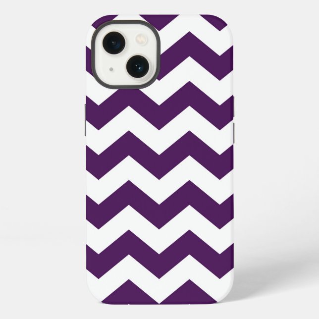Funda Para iPhone Zigzag morado y blanco (Reverso )
