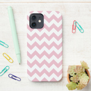 Funda Para iPhone 12 Zigzag rosa, Chevron rosado, patrón geométrico