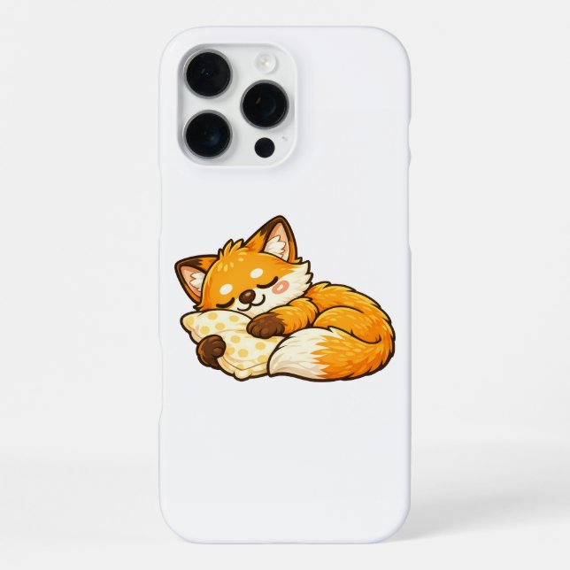 Funda Para iPhone Zorro Dormilón Lindo y Acogedor (Reverso )