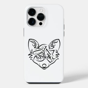 Funda Para iPhone 14 Pro Max Zorro Tribal Blanco y Negro