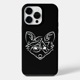 Funda Para iPhone 14 Pro Max Zorro Tribal Blanco y Negro