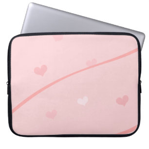 Funda para ordenador portátil de cintas y corazone