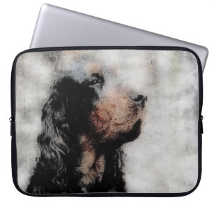 Funda para ordenador portátil Gordon Setter Grunge