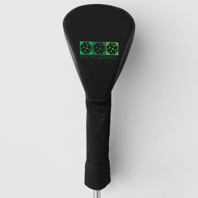 Funda Para Palo De Golf 3 Bolas de Pollo Verdes transparentes (Anverso)