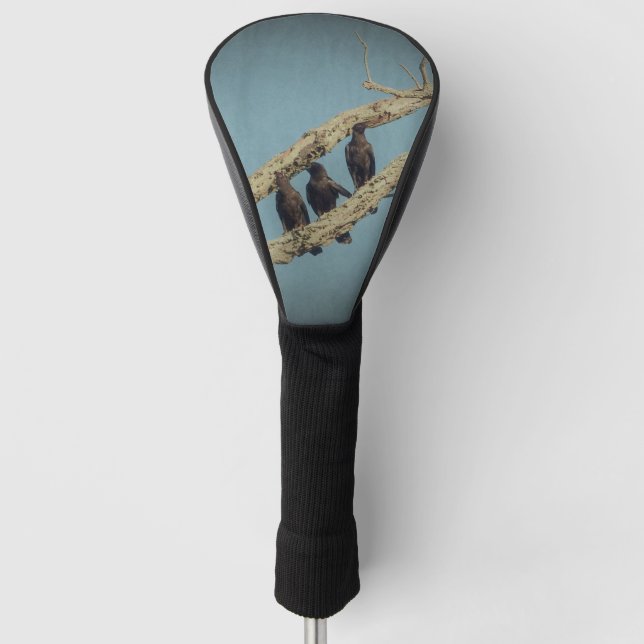 Funda Para Palo De Golf 3 Cubierta de cabeza de golf Crows (Anverso)
