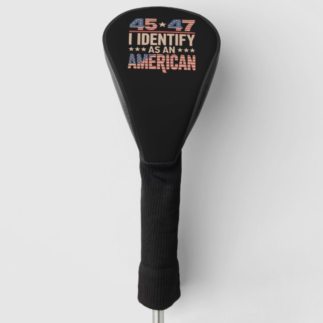 Funda Para Palo De Golf 45 47 Me Identifico Como Un Trump Presidente Ameri (Anverso)