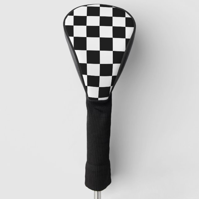 Funda Para Palo De Golf A cuadros negro (Anverso)