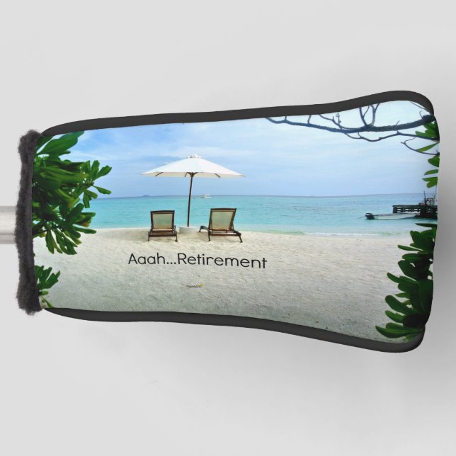 Funda Para Palo De Golf Aaah... Jubilación, diseño popular, (Anverso)