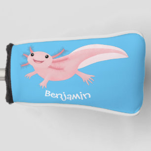 Funda Para Palo De Golf Aaxolotl lindo rosa feliz