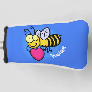 Funda Para Palo De Golf Abeja graciosa y linda con ilustracion personaliza