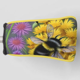 Funda Para Palo De Golf Abejas en un prado de flores