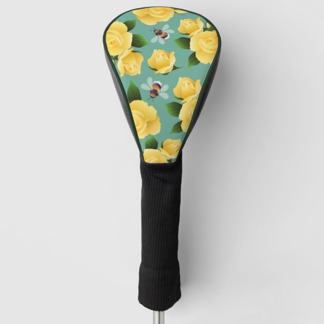 Funda Para Palo De Golf Abejas Y Rosas (Anverso)