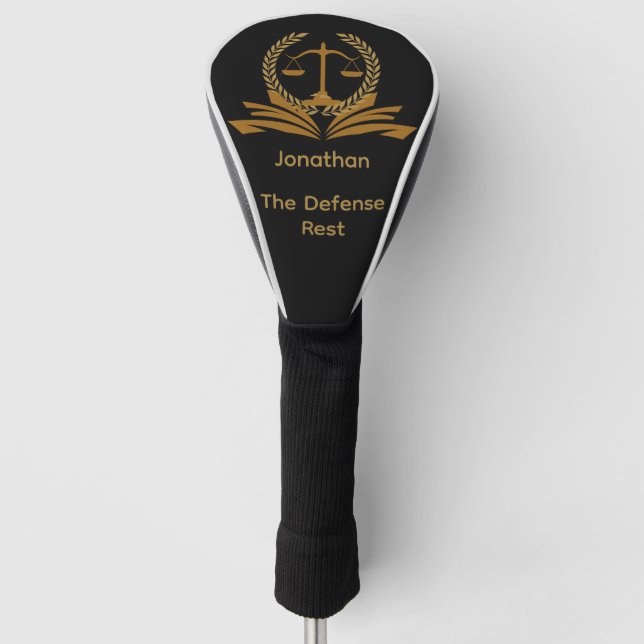Funda Para Palo De Golf Abogado defensor retirado divertido (Anverso)